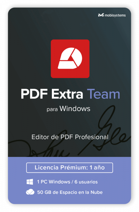 OfficeSuite PDF Extra Team - Editor de PDF para profesionales y particulares (Licencia anual)