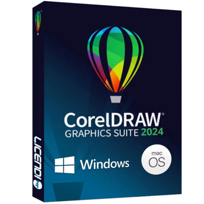 CorelDRAW Graphics Suite 2024 License - Professional Design Software Box