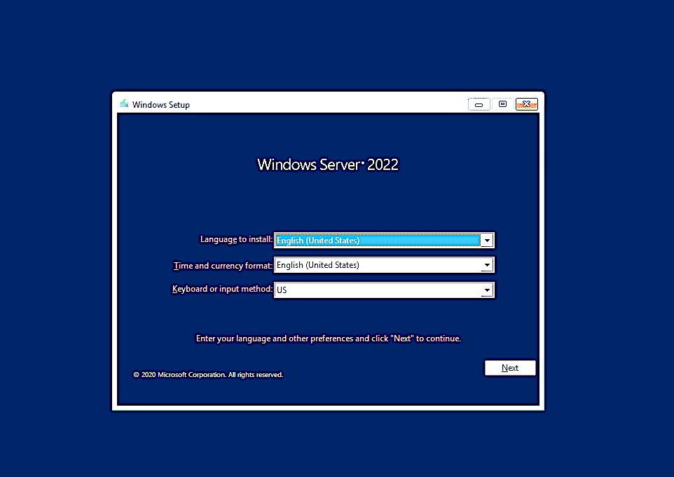 Guía para instalar Windows Server 2022