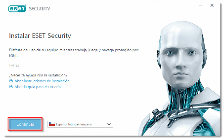 Imagen de tutorial para instalar antivirus ESET 