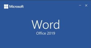 Pantalla de acceso a word 2019