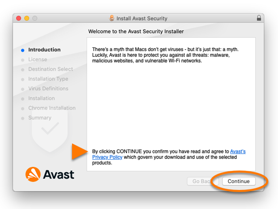 Imagen de instalación antivirus Avast para Windows