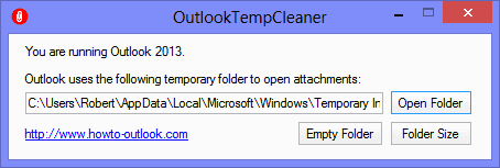 Microsoft Outlook TempCleaner 