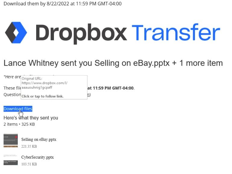 Dropbox Transfer 
