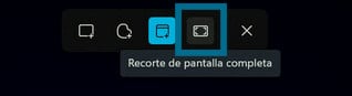 Recorte de pantalla completa