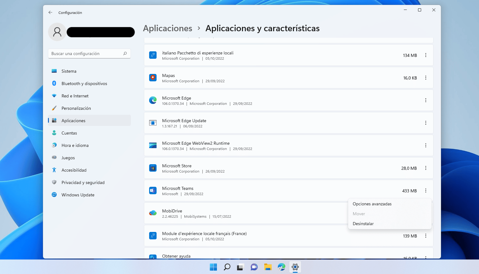 Desinstalar aplicaciones en Windows 10