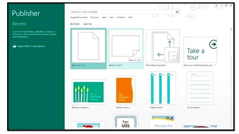 parts of microsoft publisher 2022