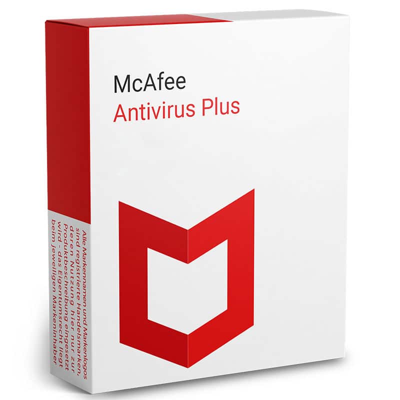 Foto von McAfee Antivirus Plus Product Box License