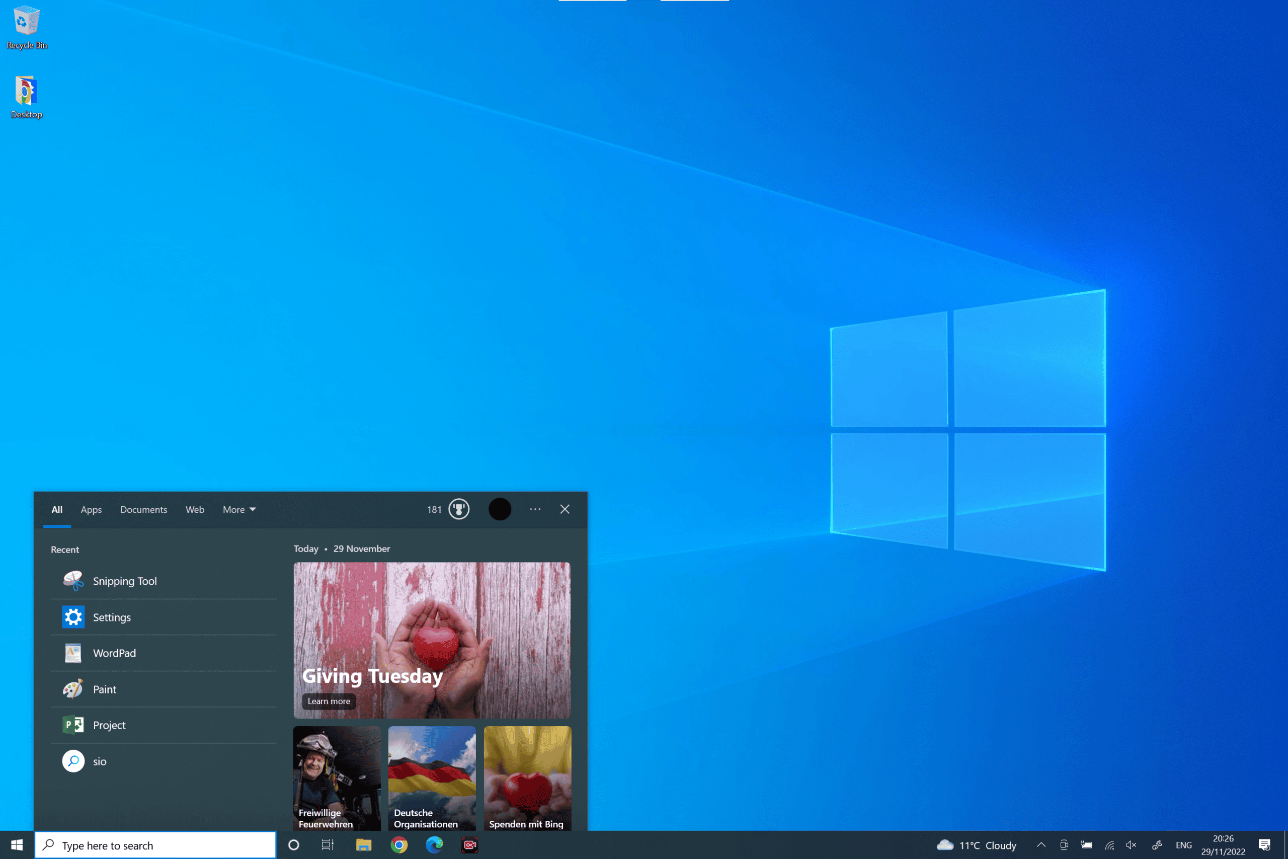 Windows 10 Pro Start