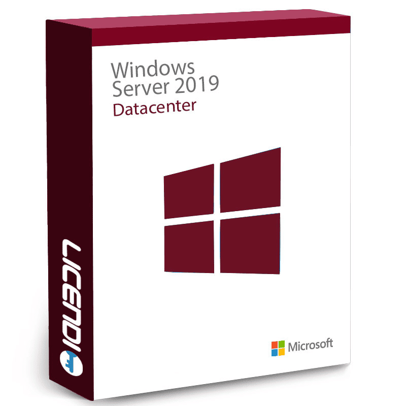 Caja de producto de Microsoft Windows Server 2019 Datacenter