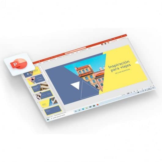 Pantalla de inicio PowerPoint al comprar Microsoft Office 2019 Standard