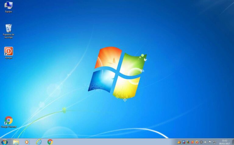 Pantalla de inicio en Windows 7 professional 64 bits